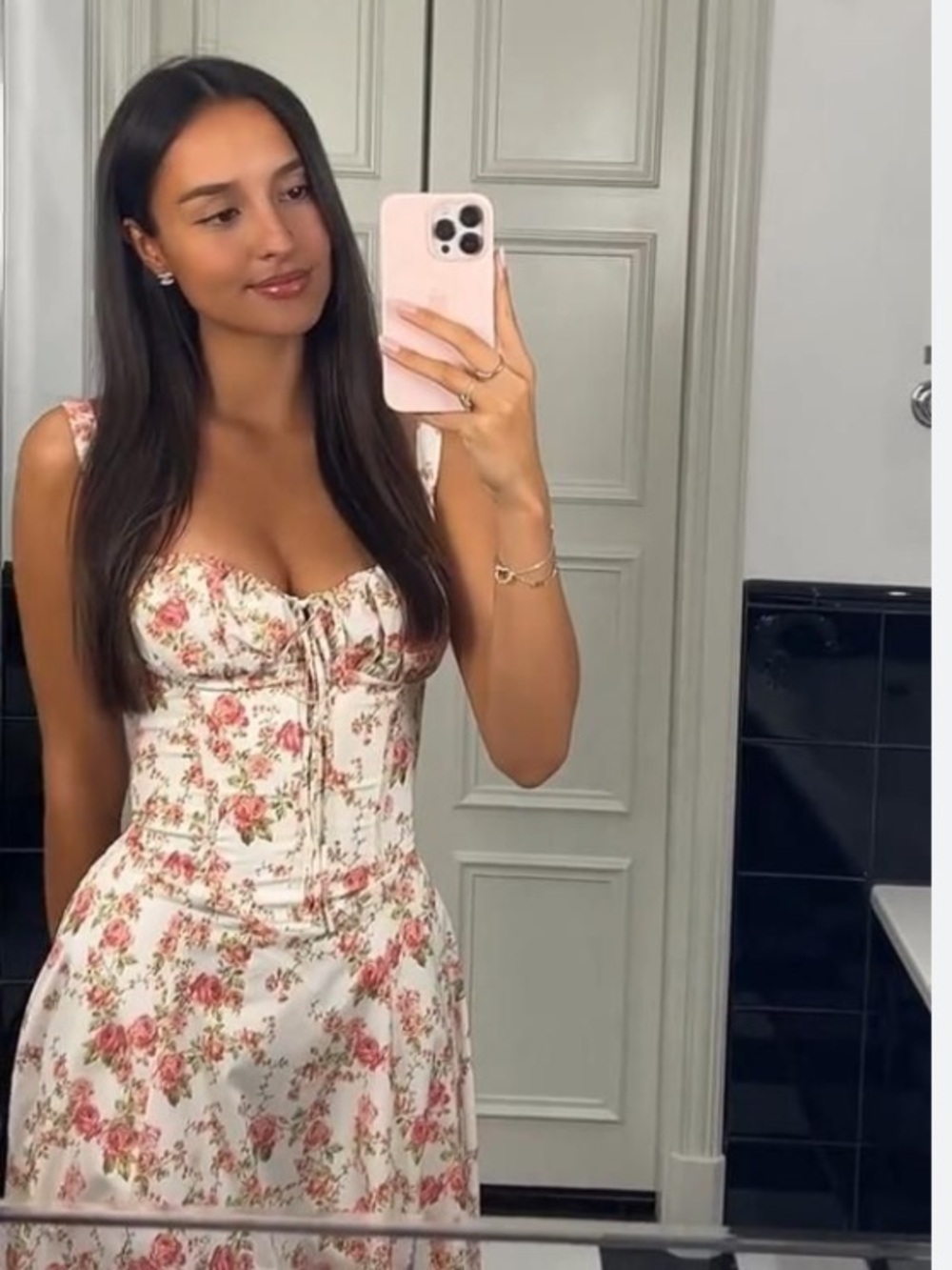 Floral Corset midi dress